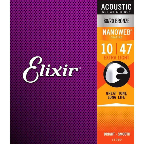 #11002: Acoustic Nano Extra Light 10-47, Elixir, Haworth Music