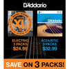 EJ26-3D D'Addario Acoustic 11-52 3 Pack