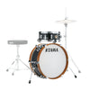 The TAMA Club-JAM Mini 2-piece complete kit with 18" Bass Drum,  Hi-Hat Stand, Drum Pedal, Snare Stand & Drum Throne Hardware in - Charcoal Mist(CCM), TAMA, Haworth Music