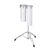 Pearl Rocket Tom Set - 6” X 12” & 6” X 15” With T-890 Double Tom Stand - Arctic White