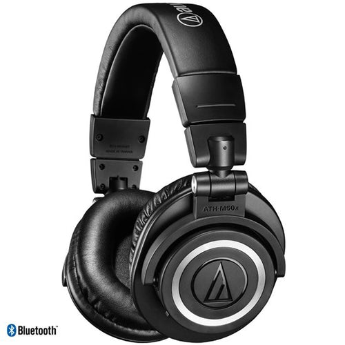 Audio Technica ATH M50xBT Studio Headphones w/ Bluetooth (Black), Audio Technica, Haworth Music