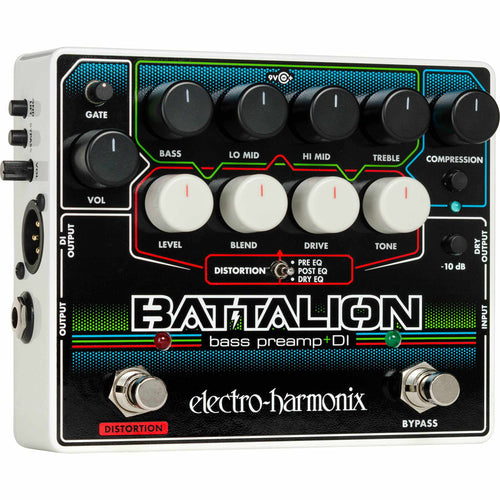 Electro-Harmonix Battalion Bass Preamp and DI Pedal, Electro-Harmonix, Haworth Music