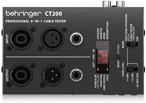 Behringer CT200 Microprocessor-Controlled 8 in 1 Cable Tester