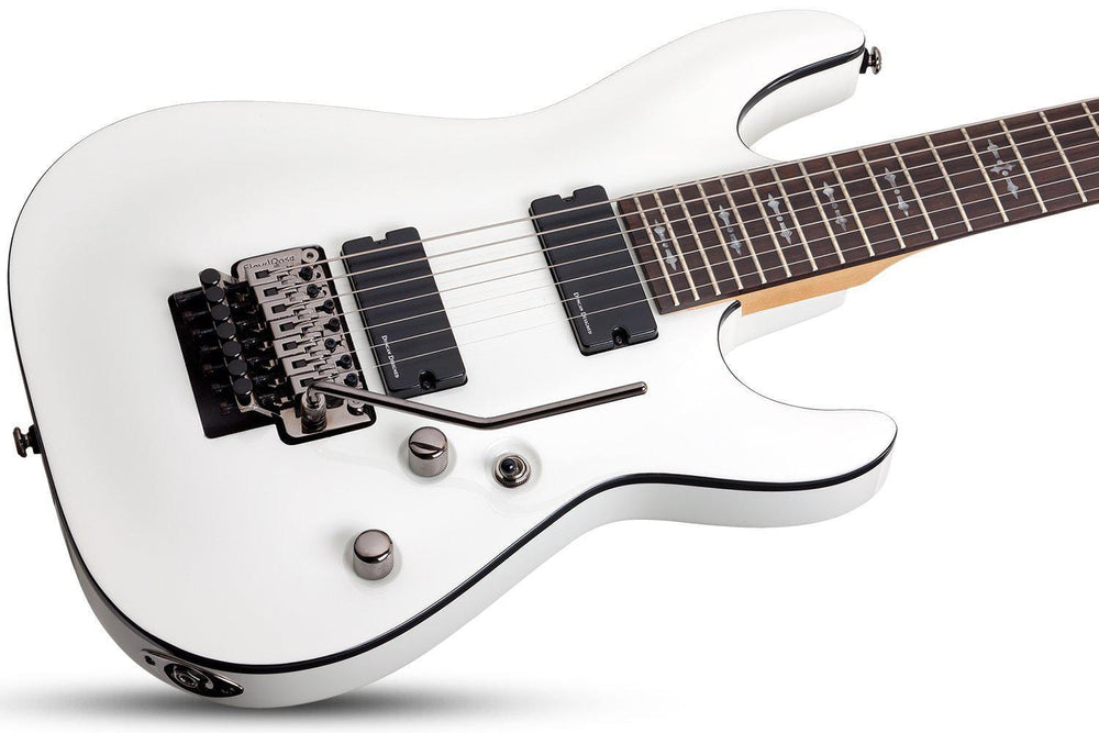 Schecter Demon 7 FR 7 string Electric Guitar in Vintage White