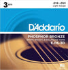 EJ16-3D D'Addario Acoustic 12-53 3 Pack