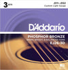 EJ26-3D D'Addario Acoustic 11-52 3 Pack