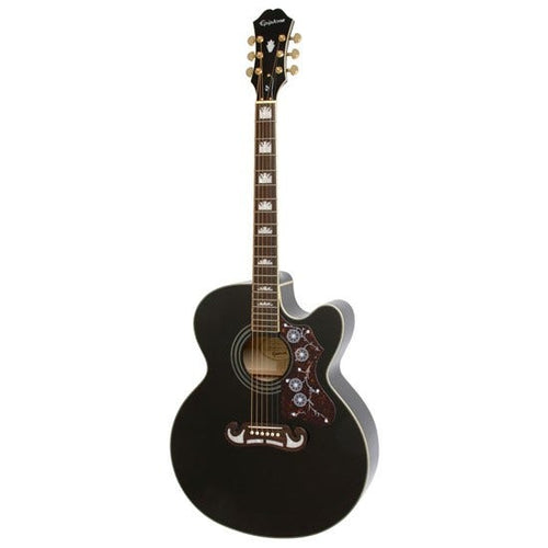 Epiphone J200SCE Acoustic Guitar w/ Cutaway & Pickup (Black)