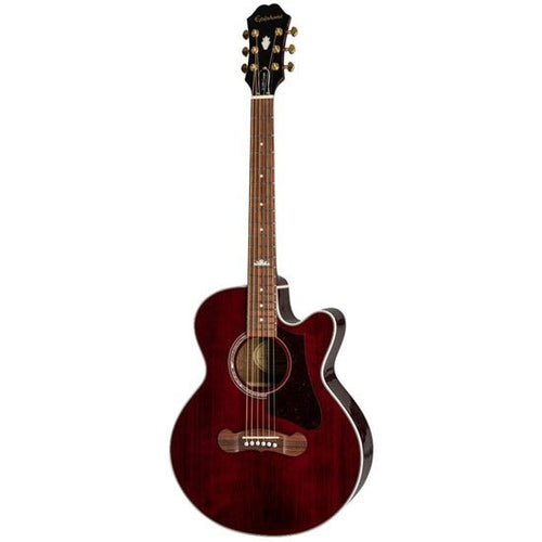 Epiphone J200SCE Acoustic Guitar w/ Cutaway & Pickup (Wine Red)