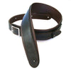 DSL Guitar Strap Leather 2.5" Black top/brown backing GEB25 Buckle, DSL Straps, Haworth Music