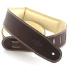 DSL Guitar Strap Leather 2.5" Brown/Beige GEG25 Saddle Brown, DSL Straps, Haworth Music