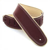 DSL Guitar Strap Leather 2.5" Brown/Beige GEP25 Maroon, DSL Straps, Haworth Music