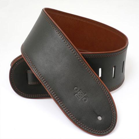 DSL Guitar Strap Leather 3.5" Black/BrownGEP35, DSL Straps, Haworth Music