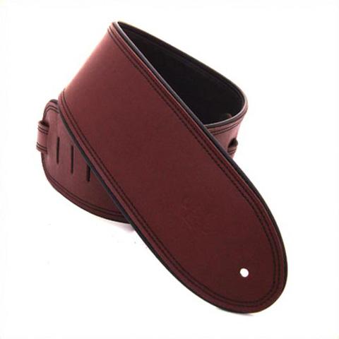 DSL Guitar Strap Leather 3.5" Brown/Black GEP35 Maroon, DSL Straps, Haworth Music