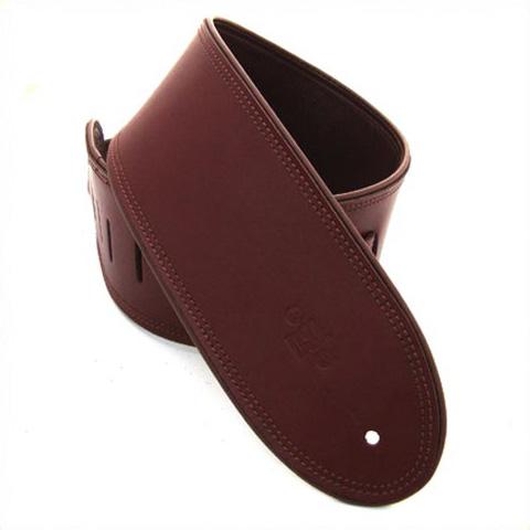 DSL Guitar Strap Leather 3.5" Brown/Brown GEP35 Maroon, DSL Straps, Haworth Music