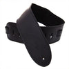 DSL Guitar Strap Leather 3.5" Black suede backing GES35, DSL Straps, Haworth Music