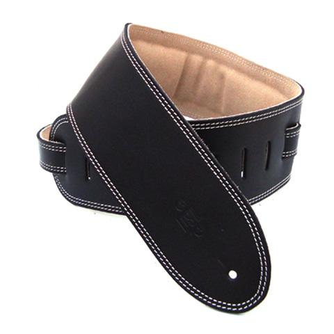 DSL Guitar Strap Leather 3.5" Beige suede backing GES35, DSL Straps, Haworth Music