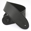 DSL Guitar Strap Leather 3.5" Black Garment Leather backing GLG35, DSL Straps, Haworth Music