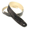 DSL Guitar Strap Leather 2.5" Hand Dyed Black HD, DSL Straps, Haworth Music