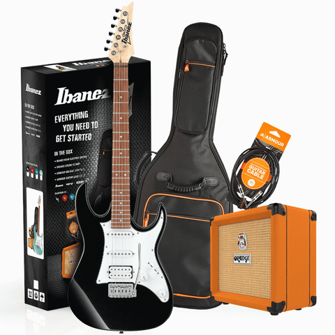 Ibanez RX40BKN Electric Guitar Pack with Orange Crush Amp & Accessories