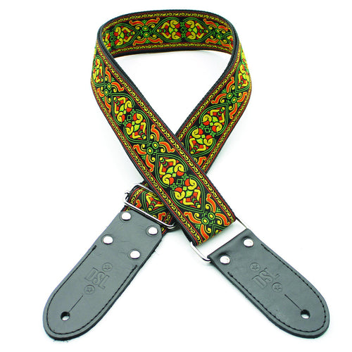 DSL Guitar Strap Jacquard Weave DC Yellow JAC20, DSL Straps, Haworth Music