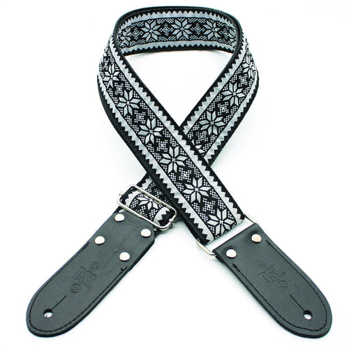 DSL Guitar Strap Jacquard Weaving SNOW JAC20, DSL Straps, Haworth Music