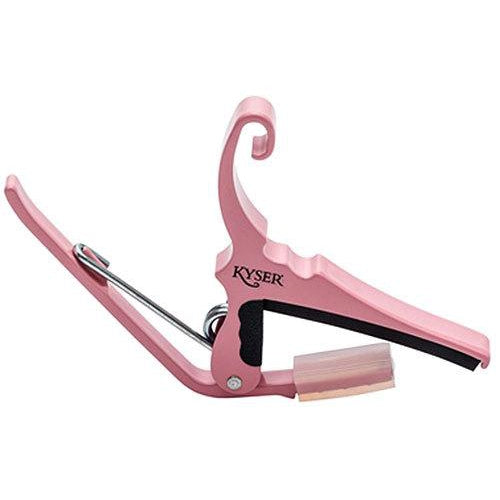 Kyser Quick-Change Acoustic Guitar Capo in Pink Finish, Kyser, Haworth Music