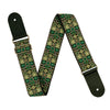 Xtr Woven poly cotton strap - green pattern, Xtr, Haworth Music