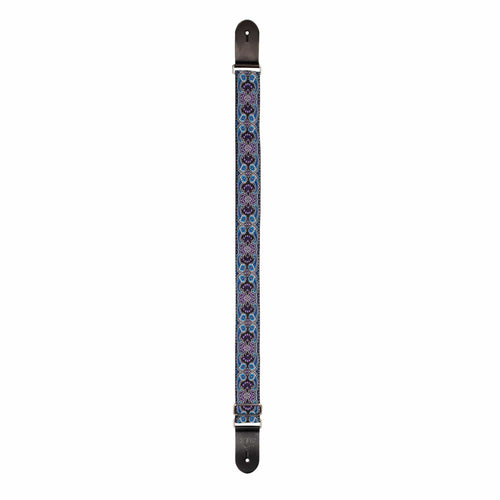 Xtr Woven poly cotton strap - purple paisley, Xtr, Haworth Music
