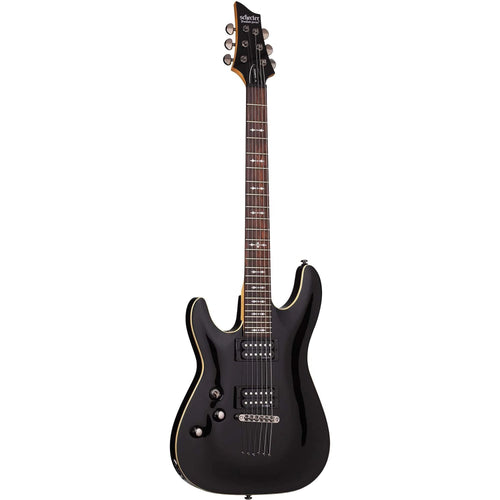 Schecter Omen-6 Left Hand Electric Guitar in Gloss Black, Schecter, Haworth Music