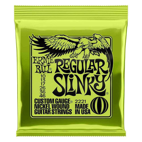 Ernie Ball Regular Slinky Nickel Wound Electric Guitar Strings, 10-46 Gauge