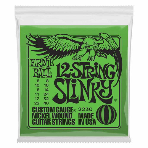Ernie Ball Slinky 12-String Nickel Wound Electric Guitar Strings, 8-40 Gauge