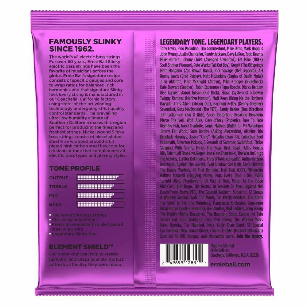 Ernie Ball Power Slinky Nickel Wound Electric Bass Strings 55-110 Gauge