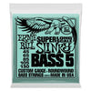 Ernie Ball Bass 5 Slinky Super Long Scale Electric Bass Strings, 45-130 Gauge