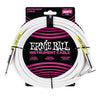 Ernie Ball 6 MetersStraight / Angle Instrument Cable, White