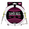 Ernie Ball 3 MetersStraight / Angle Instrument Cable, White