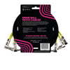 Ernie Ball Angle / Angle Patch Cable 3 Pack in White 30cm Length