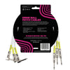 Ernie Ball Straight / Angle Patch Cable 3 Pack, White, 45 cm Length