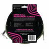 Ernie Ball 3 Meters Braided Straight / Angle Inst Cable, Black/Green