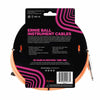 Ernie Ball 3 Meters Braided Straight / Angle Inst Cable, Neon Orange