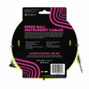 Ernie Ball 5.5 Meters Braided Straight / Angle Inst Cable, Neon Yellow