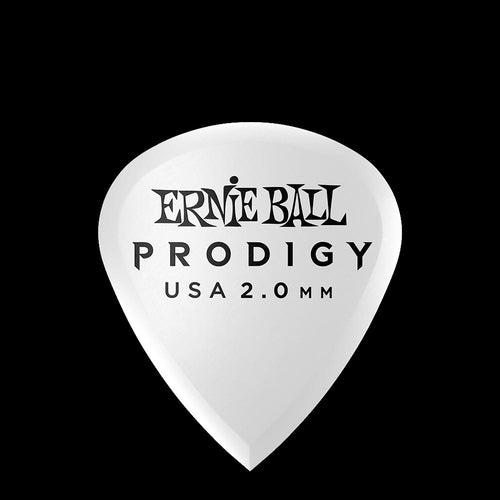 Ernie Ball 2.0 mm Mini Prodigy Picks 6 Pack, White