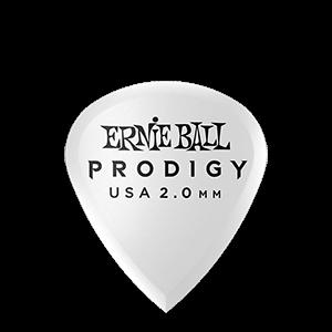Ernie Ball 2.0 mm Mini Prodigy Picks 6 Pack, White