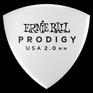 Ernie Ball 2.0 mm Large Shield Prodigy Picks 6 Pack, White