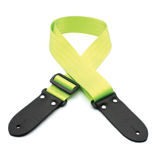DSL Guitar Strap Seat Belt Webbing - Lime Strap, DSL Straps, Haworth Music