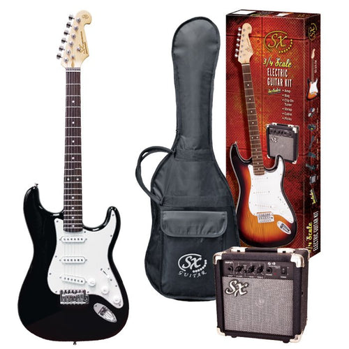 SX 3/4 Electric Guitar Kit Black