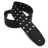 DSL Guitar Strap Leather 2.5" Small studs and eyelets, DSL Straps, Haworth Music