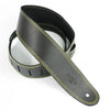 DSL Guitar Strap Leather 2.5" Yellow Stitching SGE25, DSL Straps, Haworth Music