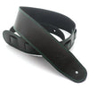 DSL Guitar Strap Leather 2.5" Green Stitching SGE25, DSL Straps, Haworth Music