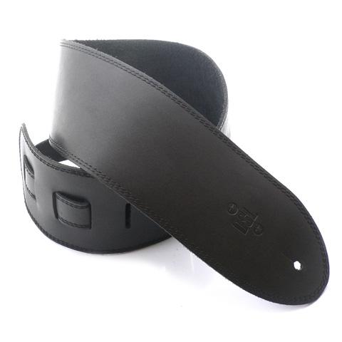 DSL Guitar Strap Leather 3.5" Black Stitching SGE35, DSL Straps, Haworth Music