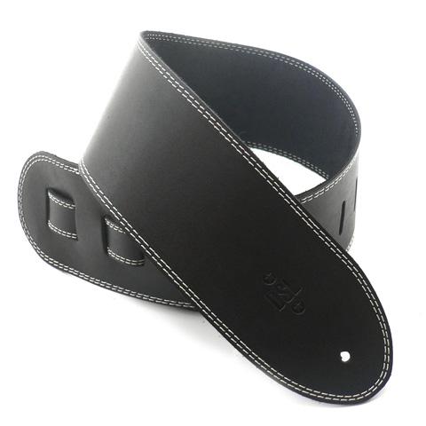 DSL Guitar Strap Leather 3.5" Beige Stitching SGE35, DSL Straps, Haworth Music